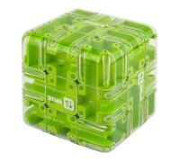 3x3 Maze Fun Cube Puzzle Toy For Kids And Adult To Stimulate Intelligence And Hand Eye Coordination Interactive Challenge Brain Teaser Fidget Toys,3D Puzzle Magic Cube Toy Gift Party Favors (Green)