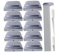 3x3 Post Cap, 10Pcs Fence Post Caps, 3x3 Inch Square Thickened Metal Caps for Garden, Outdoor