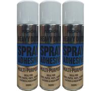 3x300ML Heavy Duty Adhesive Glue Spray For Fabric Carpet Multipurpose
