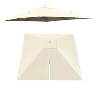 3x3m Cantilever Umbrella Canopy Replacement - 8 Rib Outdoor Patio Sunshade Fabric for 2.5x2.5m Market Umbrella (Beige 10'x10') -and Weather-Resistant Cover