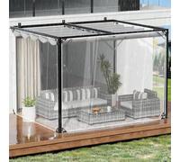 3x3M Heavy Duty Clear Tarp Waterproof 300g/m²,Extra Thick Transparent Vinyl Tarpaulin for Rain Protection,Tear-Proof Plastic Cover with Grommets for Greenhouse,Patio,Garden,Summer Storm Shield