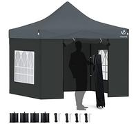 VOUNOT 3x3m Heavy Duty Gazebo with Sides, Pop up Waterproof Party Tent, Grey