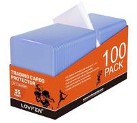 3x4 100 Hard Plastic Top Loaders 100 Soft Sleeves for Trading Cards | Dual-layer, crystal clear, scratch & wear resistant, anti-yellow, standard size, corner protection, for TCG, sports