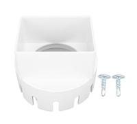 3x4 Inch PVC Rain Gutter Downspout Adapter | Square Gutter to Drain Pipe Connector for Outdoor Wall/Roof/Yard | Sturdy Water Flow Guide, Easy Installation (White)