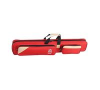 3x4 Soft Pool Cue Cases Hold 3 Butt 4 Shaft 1/2 Jointed Cue Cases Carrying Bag 83cm, Red