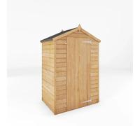Mercia Overlap Apex Windowless Value Shed - 3 x 4ft, Brown