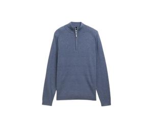3x4 Zip-Up High Neck Jumper Tom Tailor Bleu S