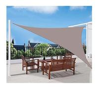 3x4x5m UV Sun Sail Triangle - Water Permeable Patio e Cover for Garden Balcony Carport - Sun Protect Canopy with Fixings (Khaki)
