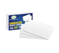 3x5 Unruled Index Cards, Bulk Pack Premium Flash Card 160gsm Thick & Durable Blank White Cards, Double-Side Writable for Notes, Study, Sketching, Memory, DIY, Gift Tags & Office Organization (20 Pack)