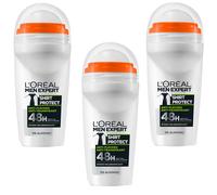 3x50ml Loreal Men Expert Roll-On Shirt Control anti Transpirant Deo 48h Intense