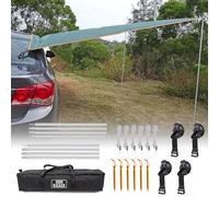 3x5m Car Awning with Pole Outdoor Camping Tent Tarp Waterproof Canopy Shade Sun Shelter
