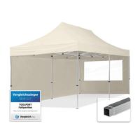 3x6 PES Pop Up Aluminium 32 mm, Sidewalls with Panorama Windows, cream