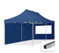 3x6 PES Pop Up Gazebo Aluminium 32 mm incl. Sidewalls Panorama Windows dark blue