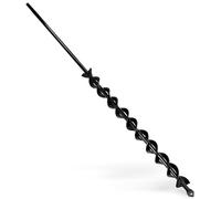 3x60cm Black Twin Auger Drill Bit - Extra Long 60cm Deep Drill - Double Spiral Design for Fence Posts & Deep Planting