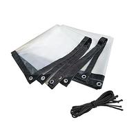 3x6m Clear Tarps with Grommets Heavy Duty, Transparent Tarps Waterproof UV Resistant, Tarpaulin Cover Waterproof, Clear Vinyl Tarpaulin Sheet, Rip and Tear Proof Tarp