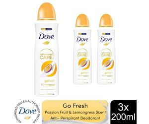 3xDove Advanced Care Antiperspirant Deodorant Passion Fruit & Lemongrass, 200 ml