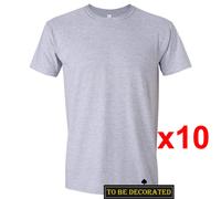 (3XL) 10 Packs Gildan T-SHIRT Basic Tee S - 5XL Small Big Men Heavy Cotton (Sport Grey)
