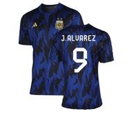 (3XL) 2022-2023 Argentina Pre-Match Shirt (Blue) (J.ALVAREZ 9)