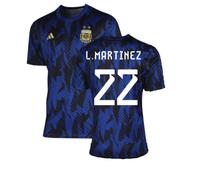 (3XL) 2022-2023 Argentina Pre-Match Shirt (Blue) (L.MARTINEZ 22)