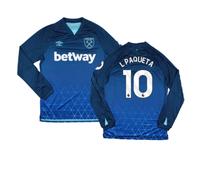 (3XL) 2023-2024 West Ham Long Sleeve Third Shirt (L PAQUETA 10)