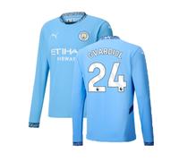 (3XL) 2024-2025 Man City Home Long Sleeve Shirt (Gvardiol 24)