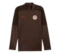 (3XL) 2024-2025 St Pauli Training 1/4 Zip Top (Dark Chocolate)