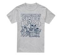 (3XL, Athletic Heather) Sesame Street Unisex Adult Friends Since 1969 Heather T-Shirt
