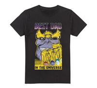 (3XL, Black) Avengers Mens Best Dad Universe Thanos T-Shirt
