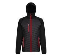 (3XL, Black/Classic Red) Regatta Mens Navigate Quilted Hybrid Jacket