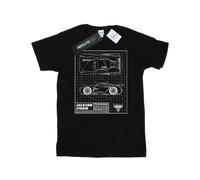 Disney Mens Cars Jackson Storm Blueprint T-Shirt - Black - Black - 3XL