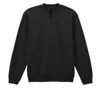 (3XL, Black) Gildan Unisex Adult Softstyle Midweight Quarter Zip Sweatshirt