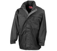(3XL, Black/Grey) Result Mens Midweight Multi-Functional Waterproof Jacket