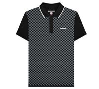 Two Tone Big & Tall Polo Shirt Lambretta Black XXXL