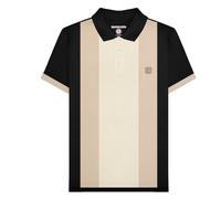 (3XL, Black) Lambretta Mens Vintage Panelled Polo Shirt