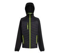 (3XL, Black/Lime Green) Regatta Mens Navigate Quilted Hybrid Jacket