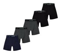 (3XL, Black/Navy/Grey Marl) Lee Cooper Mens Boxer Briefs (Pack of 5)