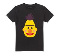 (3XL, Black) Sesame Street Unisex Adult Bert Kawaii Face T-Shirt