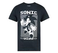 (3XL, Black) Sonic The Hedgehog Mens Japanese Poster T-Shirt