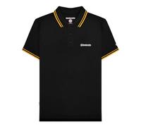 (3XL, Black/White/Marmalade) Lambretta Mens SS25 Twin Tip Polo Shirt