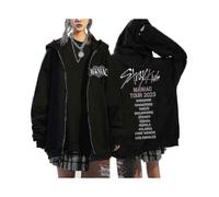 (3XL, Black10) Stray Kids Hoodies Skzoo Print Jackets Skz Hooded Jacket Korean Kpop Concert Coat Stray Kids Sweatshirt Y2k Men Women-Yvan