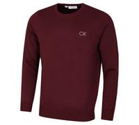 (3XL, Burgundy) Calvin Klein Mens 2021 Round Neck Tour Durable Soft Touch Comfort Golf Sweater