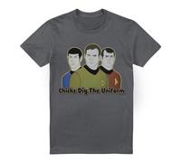 (3XL, Charcoal) Star Trek Mens Dig It T-Shirt
