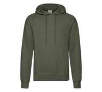 (3XL, Classic Olive) Fruit of the Loom Mens Classic Hooded Hoodie