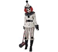 (3XL) Costume King Vintage Creeper Clown Horror Circus Evil Scary Halloween Adult Womens Costume