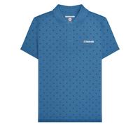 (3XL, Dark Blue/Navy) Lambretta Mens Premium Target All-Over Print Big & Tall Polo Shirt
