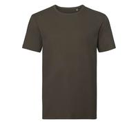 (3XL, Dark Olive) Russell Mens Organic Short-Sleeved T-Shirt