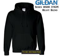 (3XL) Gildan Black Hoodie Heavy Blend Basic Hooded Sweat Sweater Big Mens S -5XL