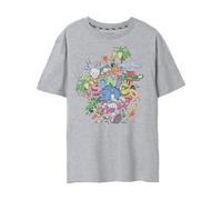 (3XL, Grey Marl) Sonic The Hedgehog Mens Psychedelic T-Shirt