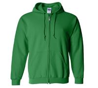 (3XL, Irish Green) Gildan Heavy Blend Unisex Adult Full Zip Hooded Sweatshirt Top