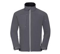 (3XL, Iron) Russell Mens Bionic Soft Shell Jacket